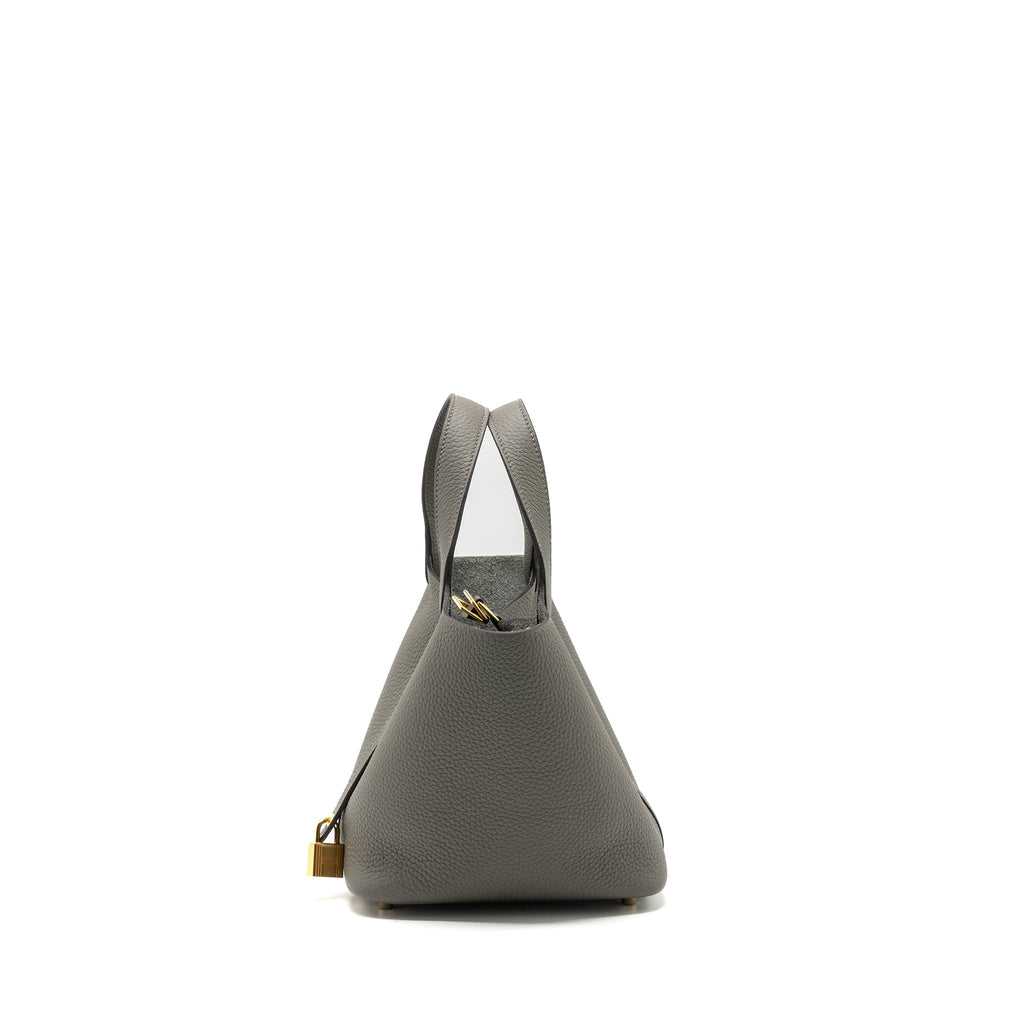 HERMES PICOTIN 18 LOCK BAG CLEMENCE GRIS MEYER GHW