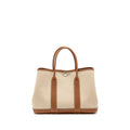 HERMES GARDEN PARTY 30 TOILE MILITARIES CANVAS / NEGONDA BETON / GOLD SHW
