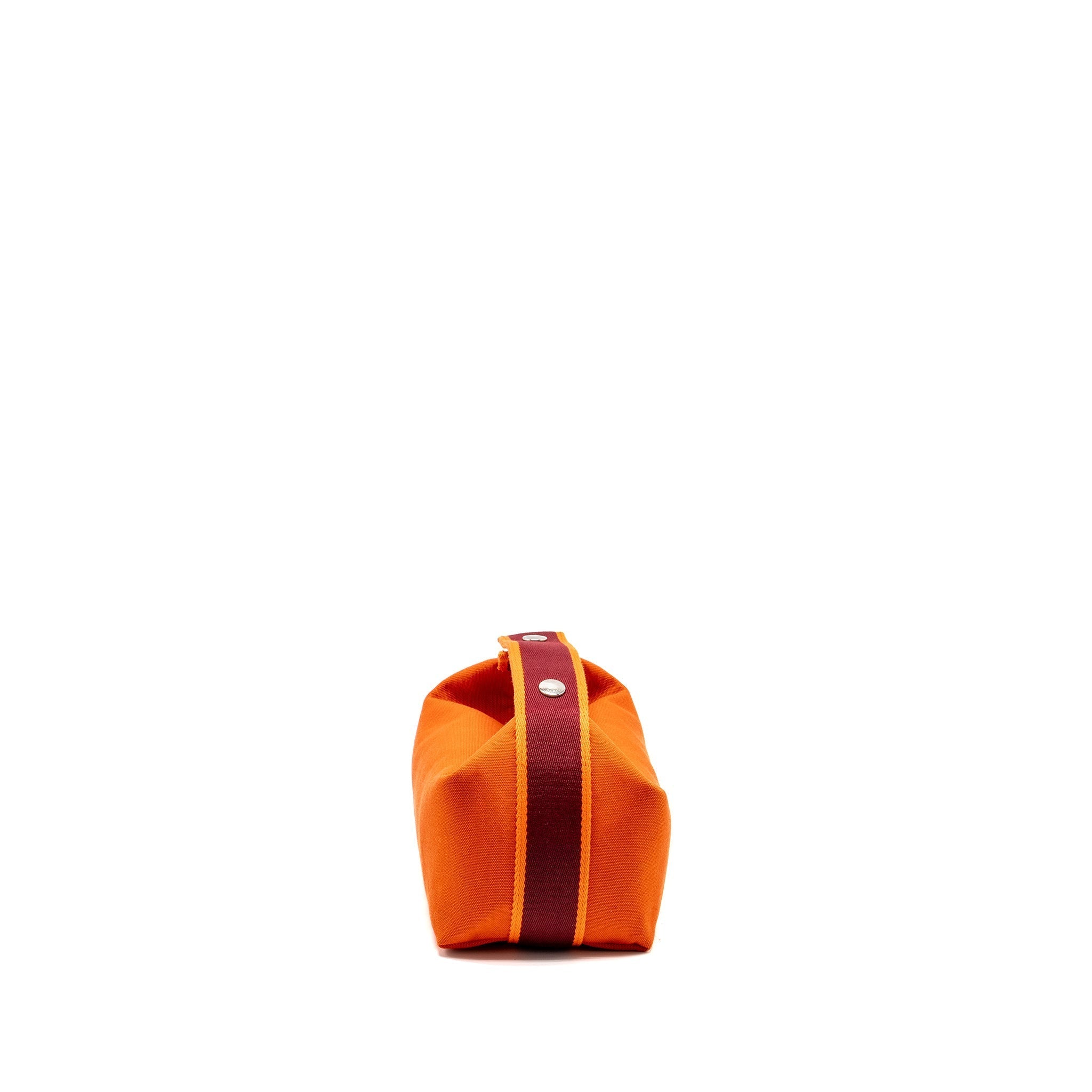 HERMES TROUSSE DE TOILETTE BRIDE A BRAC PM ORANGE SHW