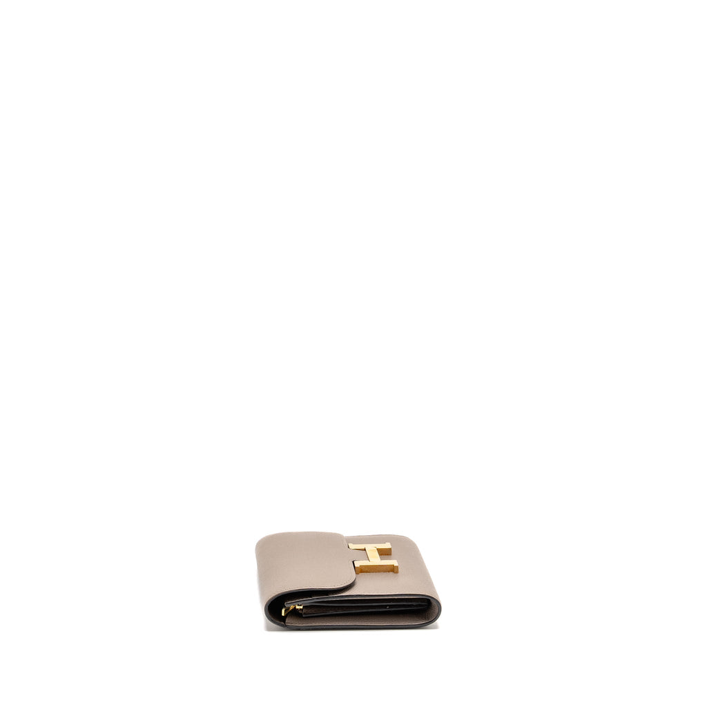 HERMES CONSTANCE COMPACT WALLET EPSOM GRIS ASPHALTE GHW