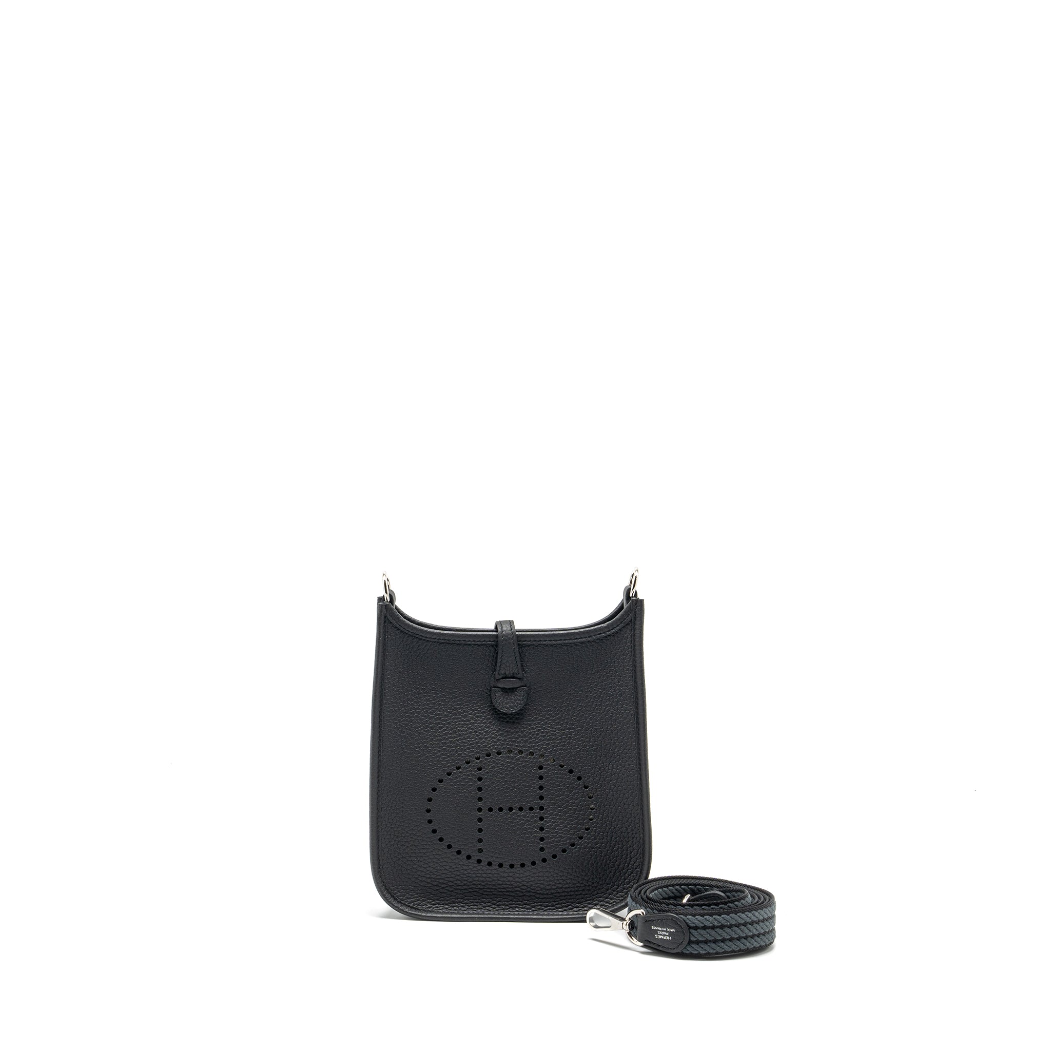 HERMES MINI EVELYNE CLEMENCE BLACK/GRIS MISTY SHW