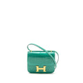 HERMES MINI CONSTANCE SHINY ALLIGATOR MISSISSIPPIENSIS VERT JADE GHW