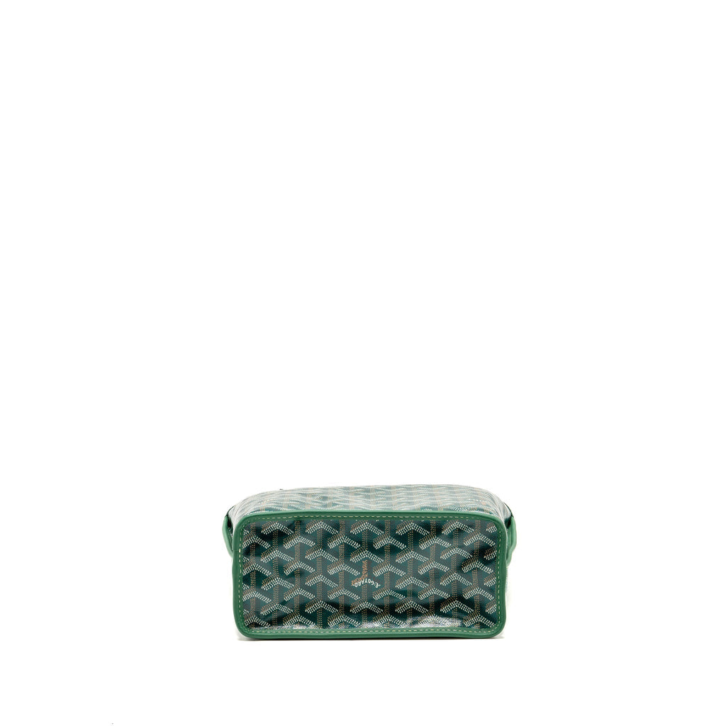 GOYARD MINI ANJOU TOTE GOYARDINE CANVAS/CALFSKIN GREEN SHW