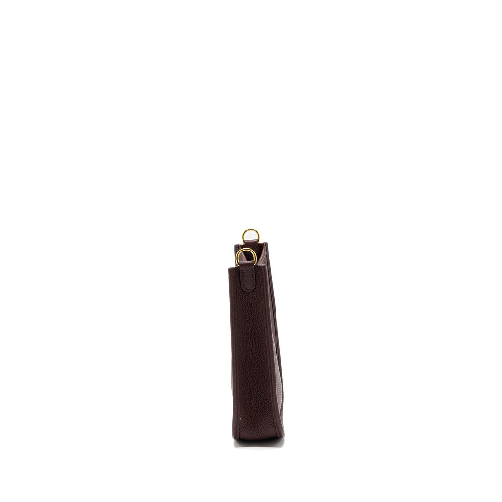HERMES MINI EVELYN CLEMENCE ROUGE SELLIERE GHW
