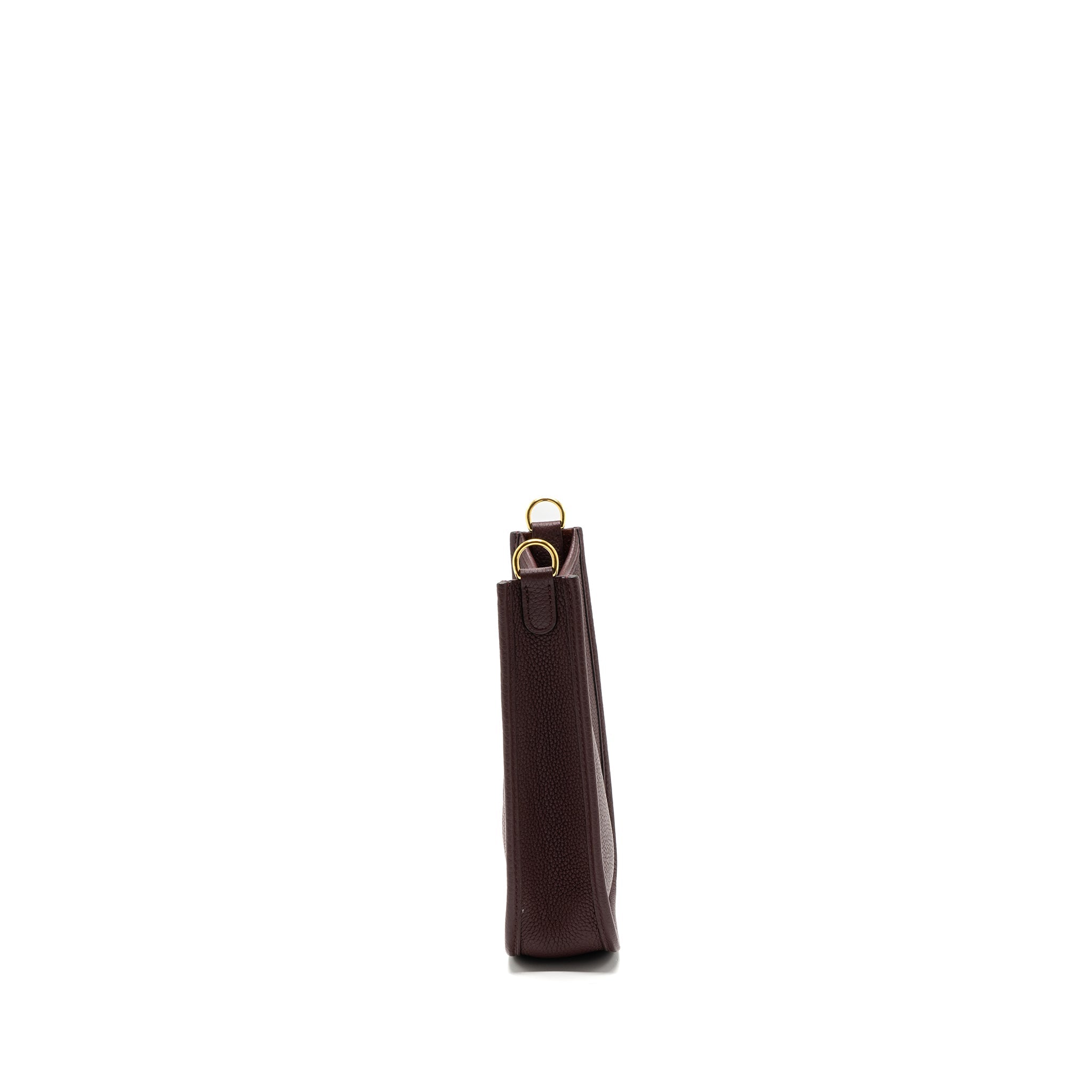HERMES MINI EVELYN CLEMENCE ROUGE SELLIERE GHW