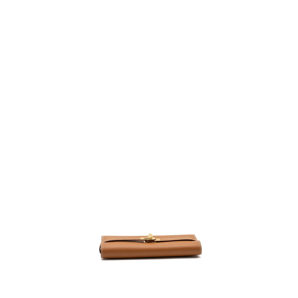 HERMES KELLY LONG WALLET EPSOM GOLD GHW