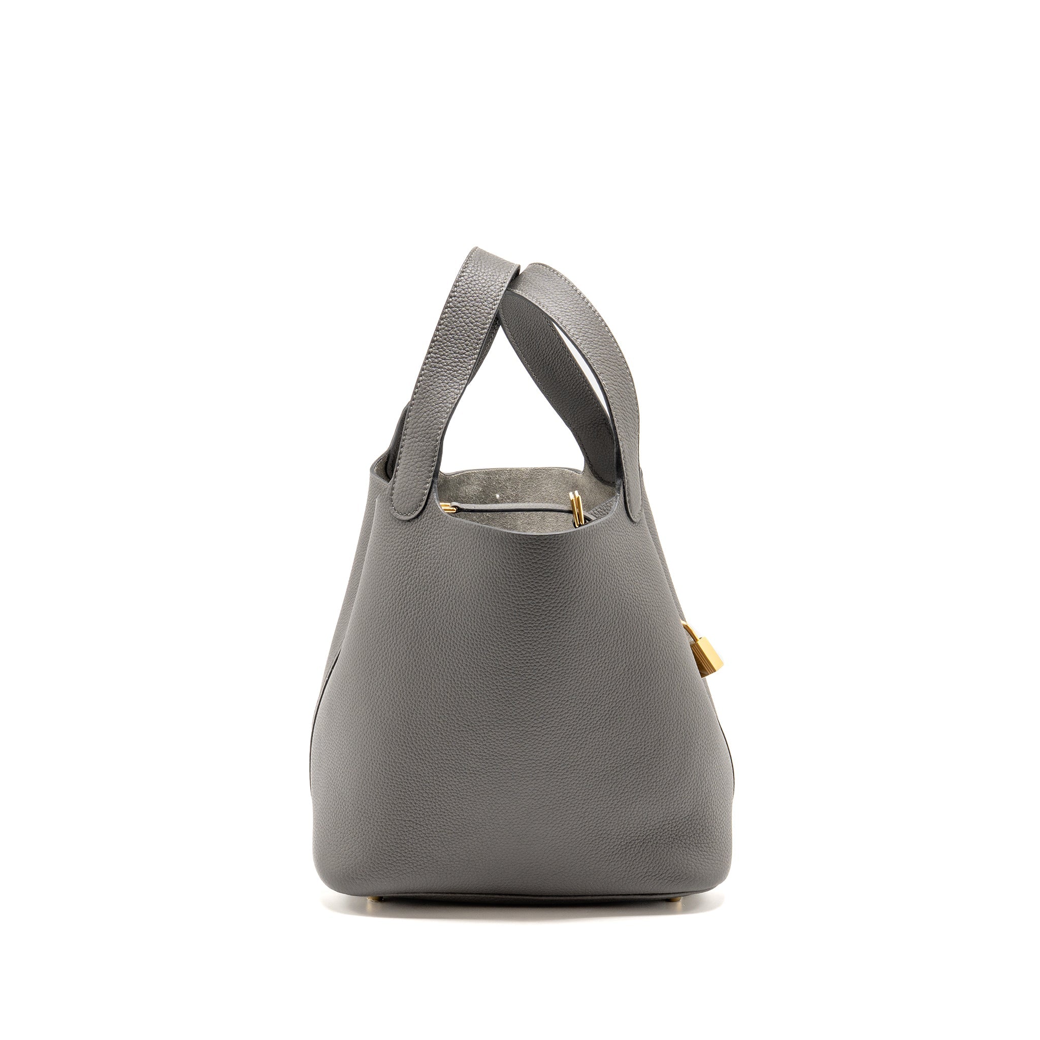 HERMES PICOTIN 22 LOCK BAG TAURILLON MAURICE GRAPHITE GHW