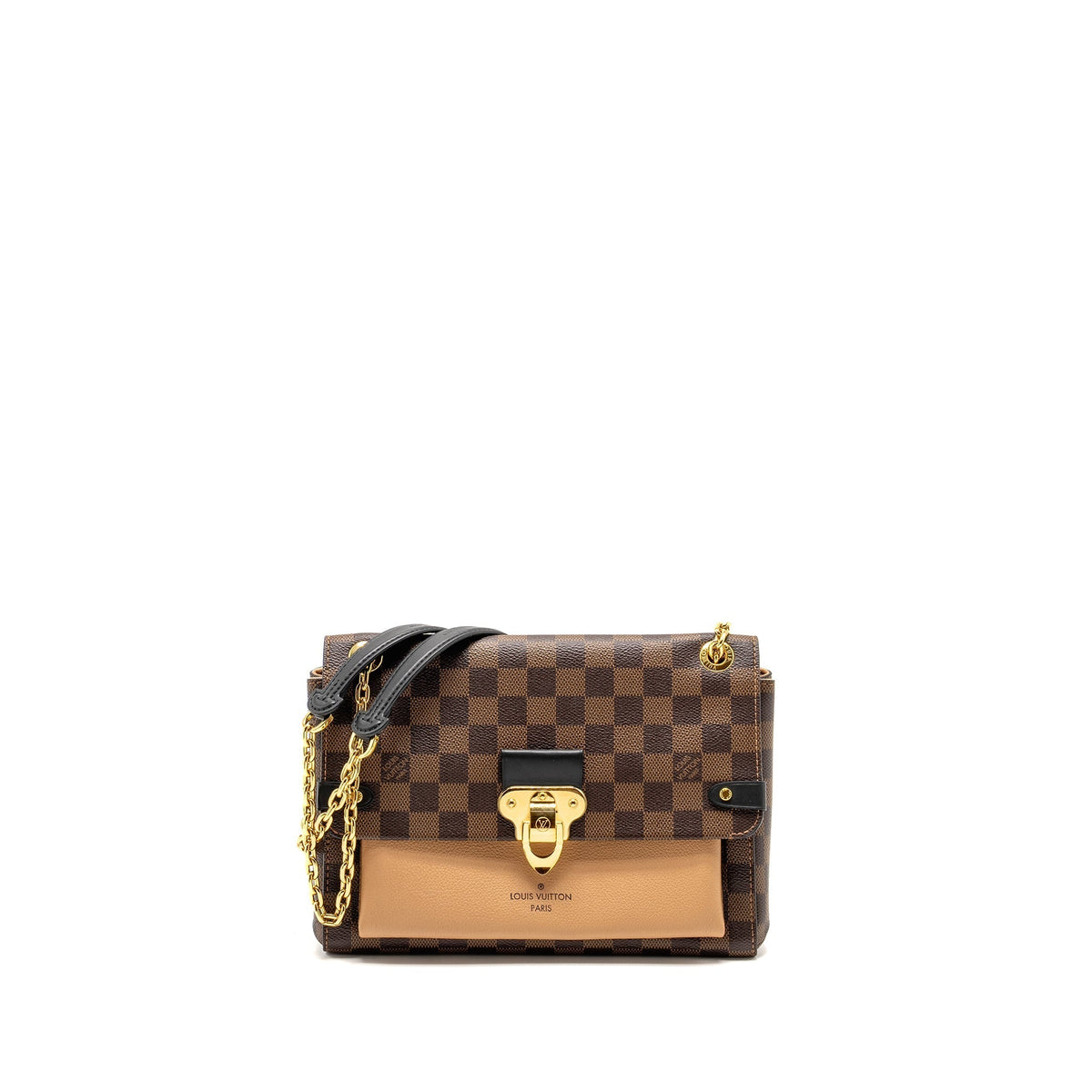 LOUIS VUITTON VAVIN PM DAMIER EBENE CANVAS BEIGE GHW