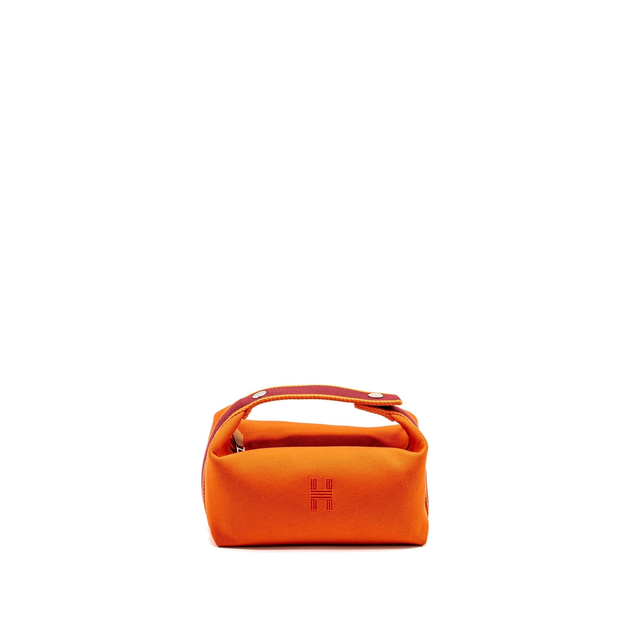 HERMES TROUSSE DE TOILETTE BRIDE A BRAC PM ORANGE SHW