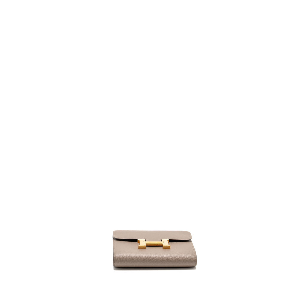 HERMES CONSTANCE COMPACT WALLET EPSOM GRIS ASPHALTE GHW
