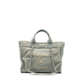 CHANEL DEAUVILLE SHOPPING TOTE BAG DENIM BLUE SHW (MICROCHIP)