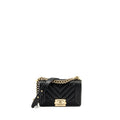 CHANEL SMALL BOY BAG CHEVRON CAVIAR BLACK LGHW
