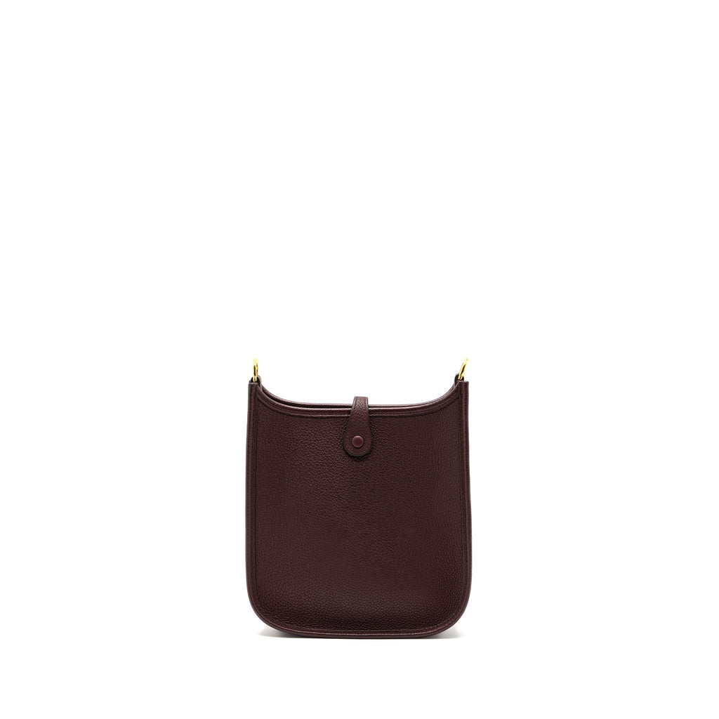 HERMES MINI EVELYN CLEMENCE ROUGE SELLIERE GHW