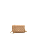 CHANEL PEARL CRUSH WALLET ON CHAIN LAMBSKIN BEIGE GHW (MICROCHIP)