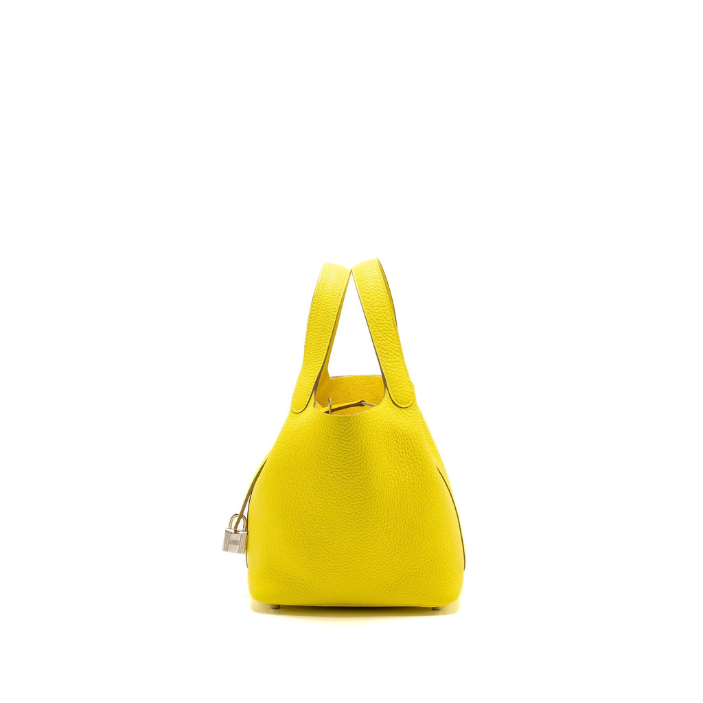 HERMES PICOTIN 18 LOCK BAG CLEMENCE LIME SHW