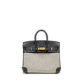 HERMES BIRKIN 25 TOILE SWIFT/CANVAS ECRU-ARDOISE/ARDOISE GHW