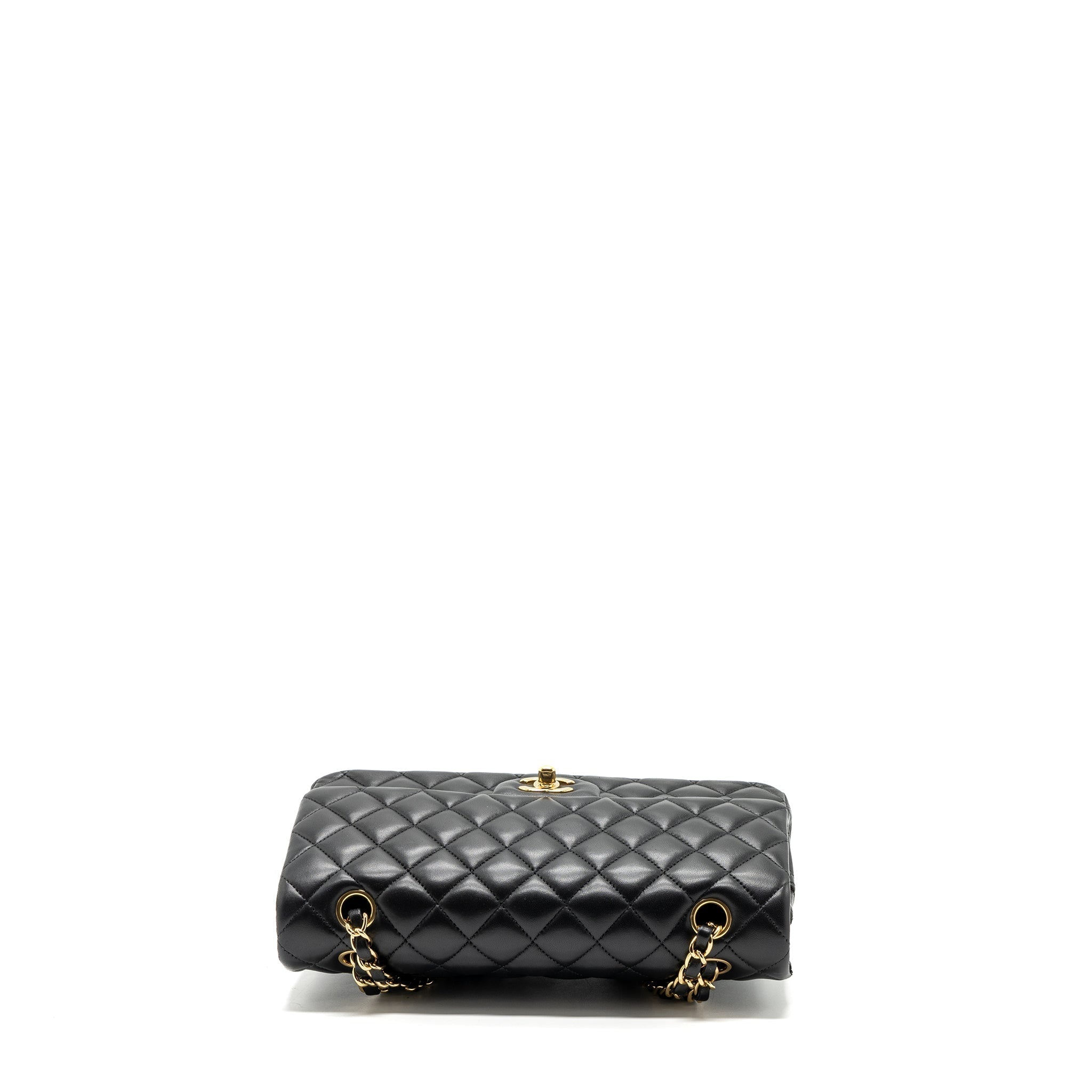 CHANEL MEDIUM CLASSIC FLAP BAG LAMBSKIN BLACK GHW