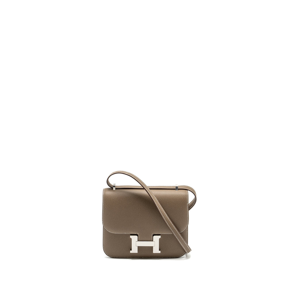 Hermes Mini Constance Epsom Etoupe SHW