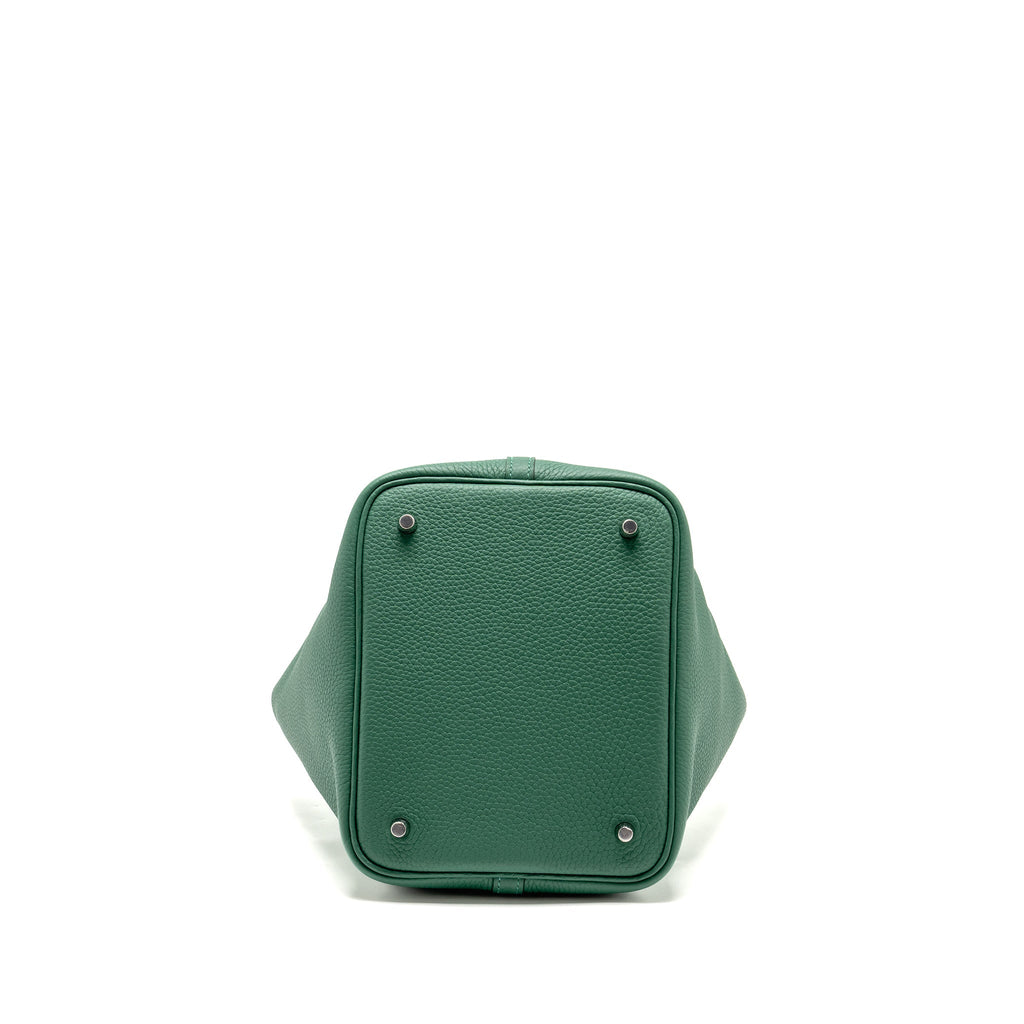 HERMES PICOTIN 22 LOCK BAG CLEMENCE VERT MOYEN SHW