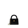 CHANEL 23K MINI SHOPPING BAG CALFSKIN BLACK GHW (MICROCHIP)
