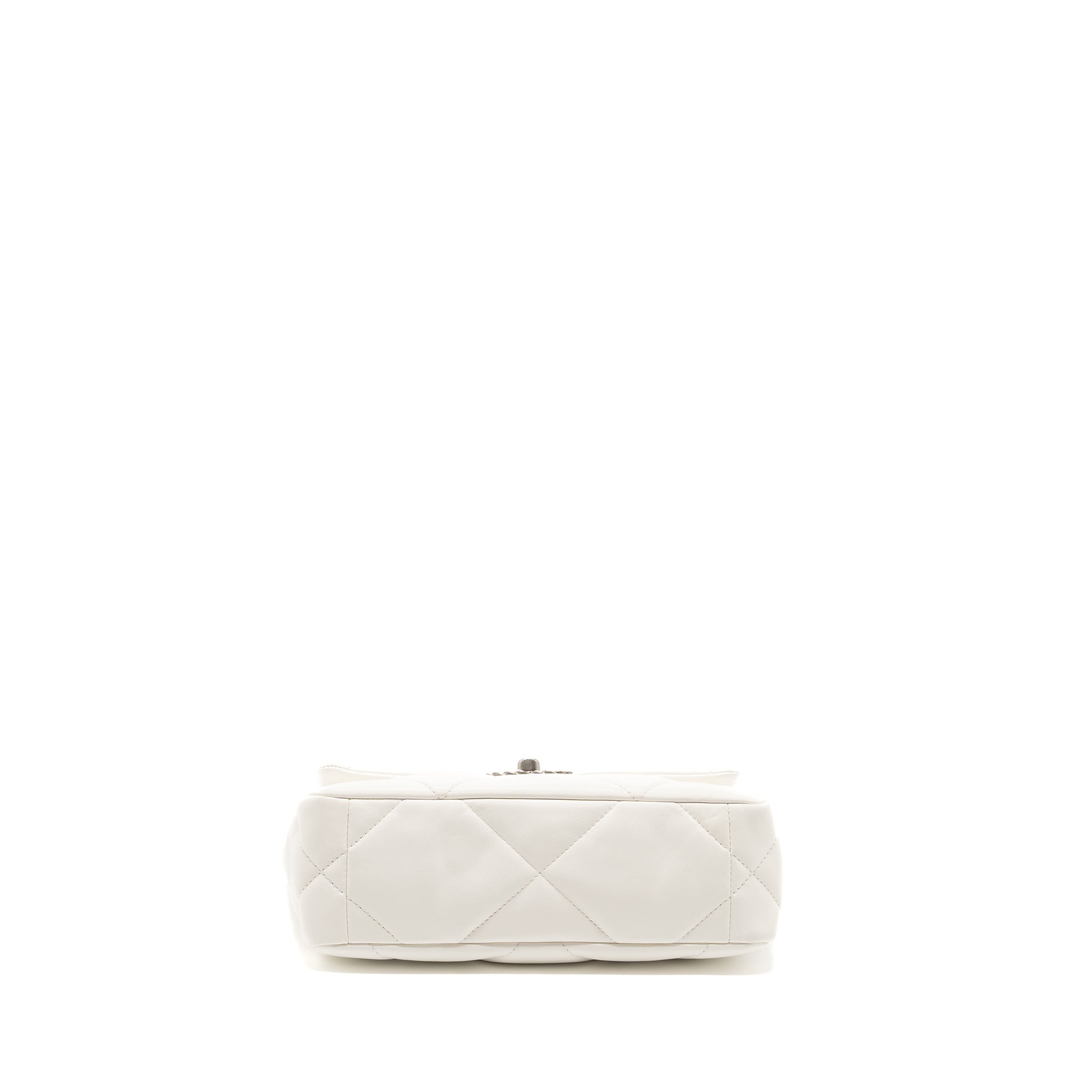 CHANEL SMALL 19 BAG LAMBSKIN WHITE MULTICOLOUR HARDWARE (MICROCHIP)