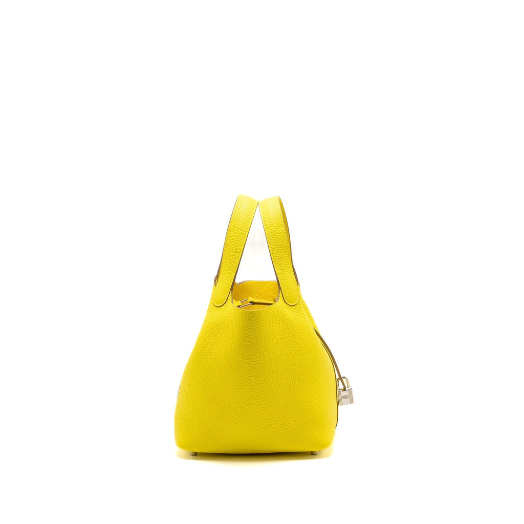 HERMES PICOTIN 18 LOCK BAG CLEMENCE LIME SHW