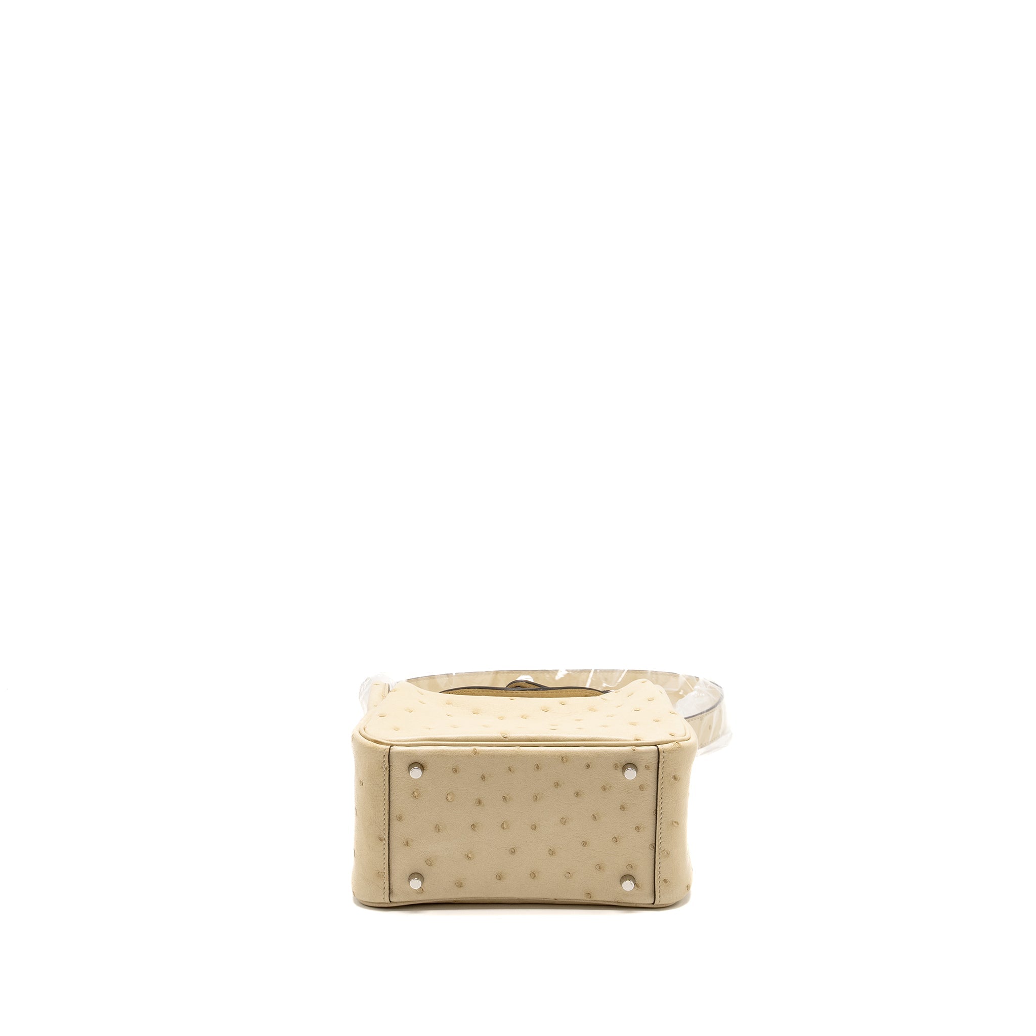 HERMES MINI LINDY OSTRICH 3C PARCHEMIN SHW