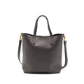 SAINT LAURENT TOY SHOPPING NORTH / SOUTH BAG LEATHER GREY GHW