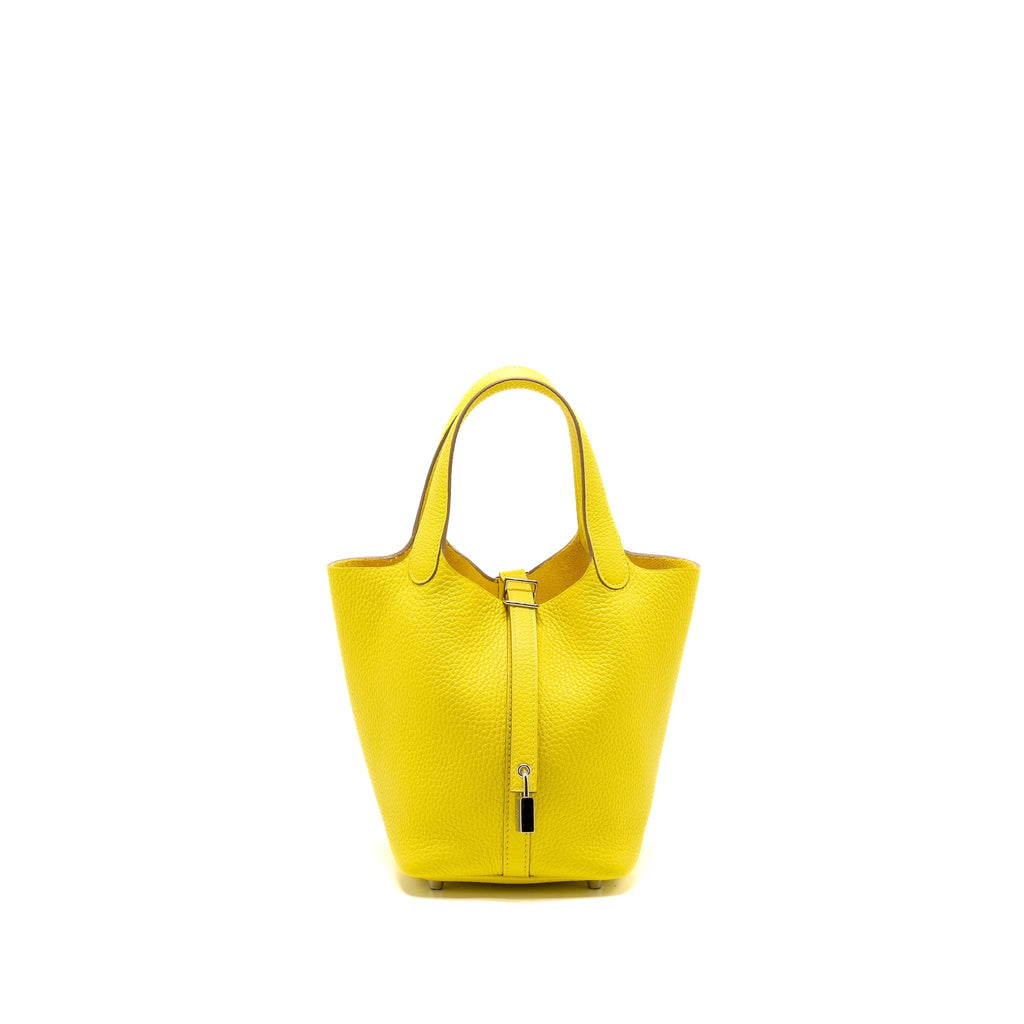 HERMES PICOTIN 18 LOCK BAG CLEMENCE LIME SHW