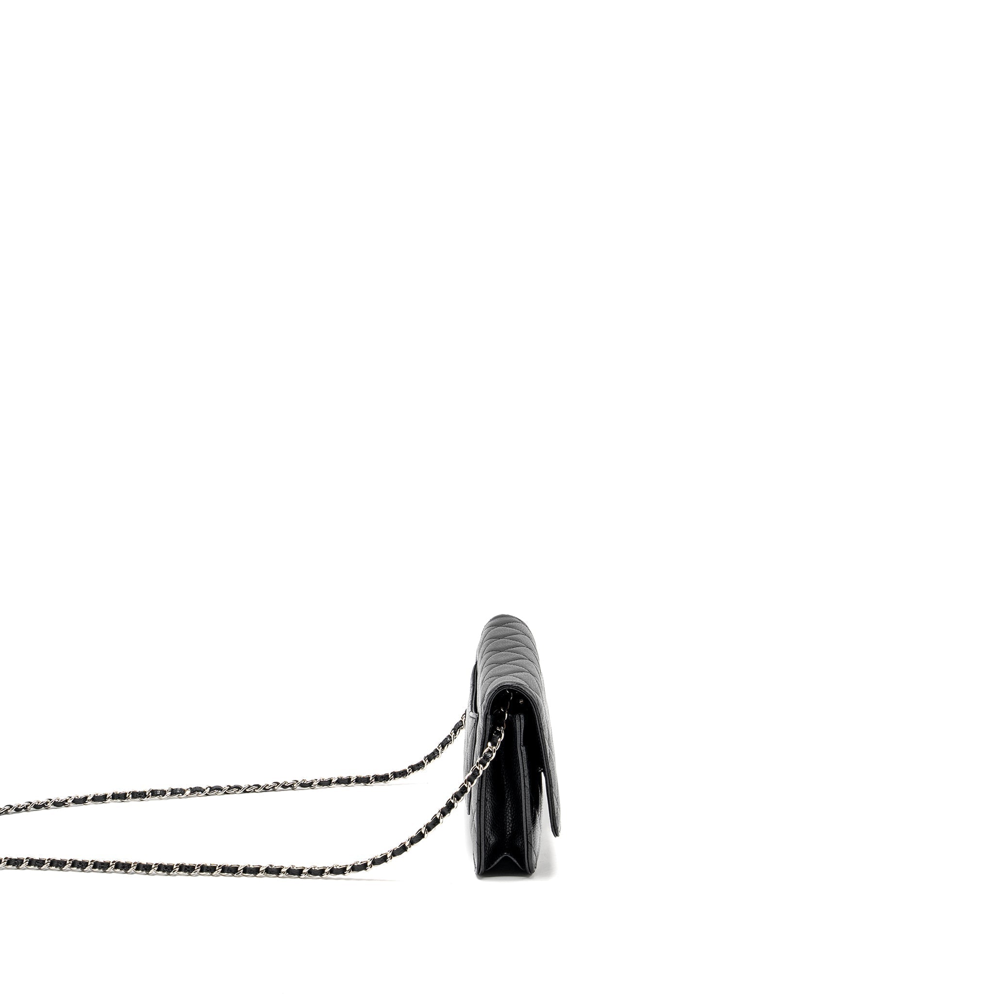 CHANEL CLASSIC WALLET ON CHAIN CAVIAR BLACK SHW