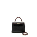 HERMES KELLY 25 SPECIAL ORDER EPSOM BLACK/ROUGH H LGHW