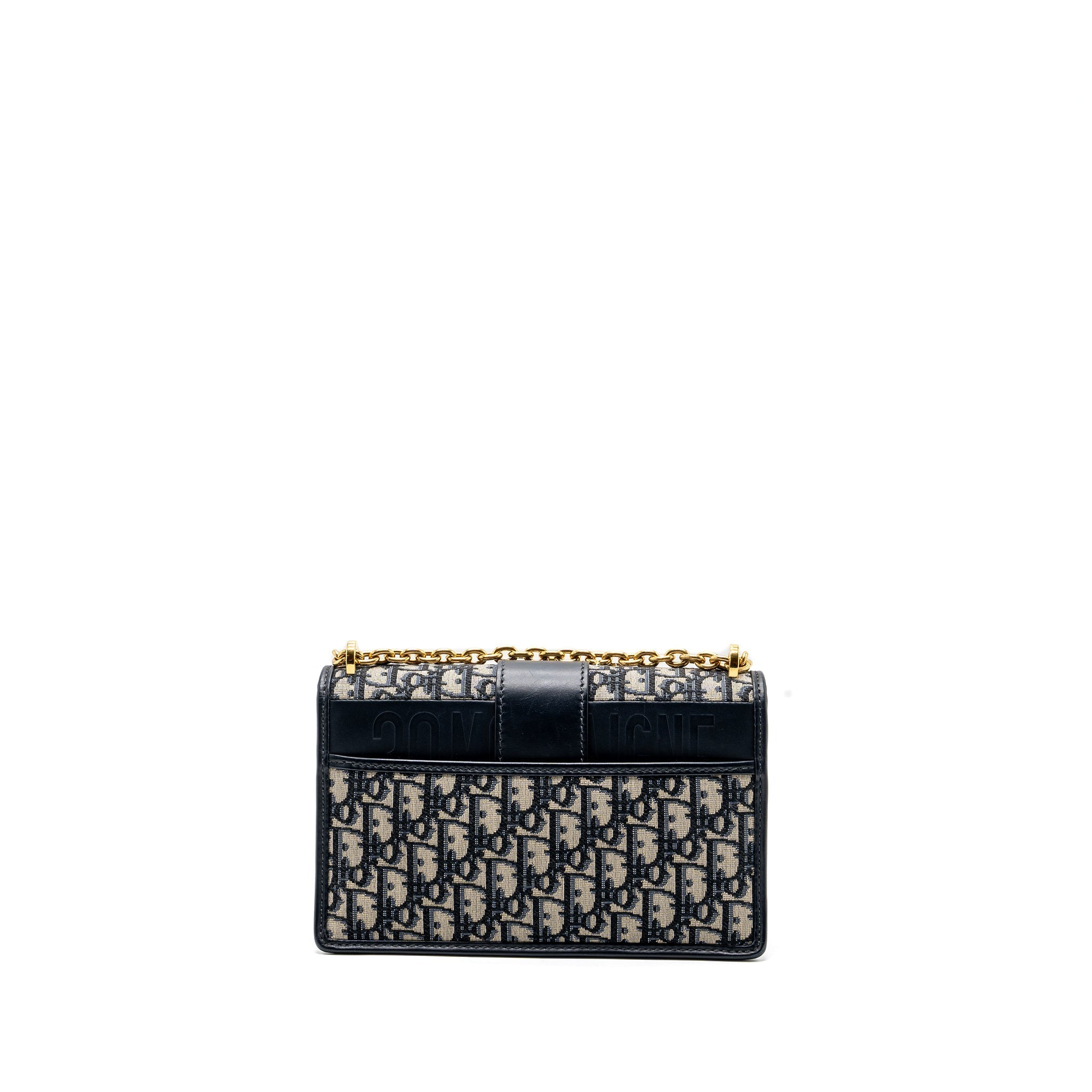 DIOR 30 MONTAIGNE BAG BLUE DIOR OBLIQUE JACQUARD CANVAS/ LEATHER GHW