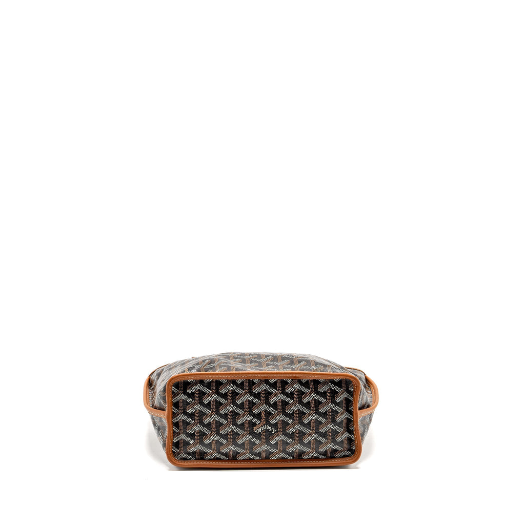 GOYARD MINI ANJOU TOTE BAG GOYARDINE CANVAS / CALFSKIN TAN SHW