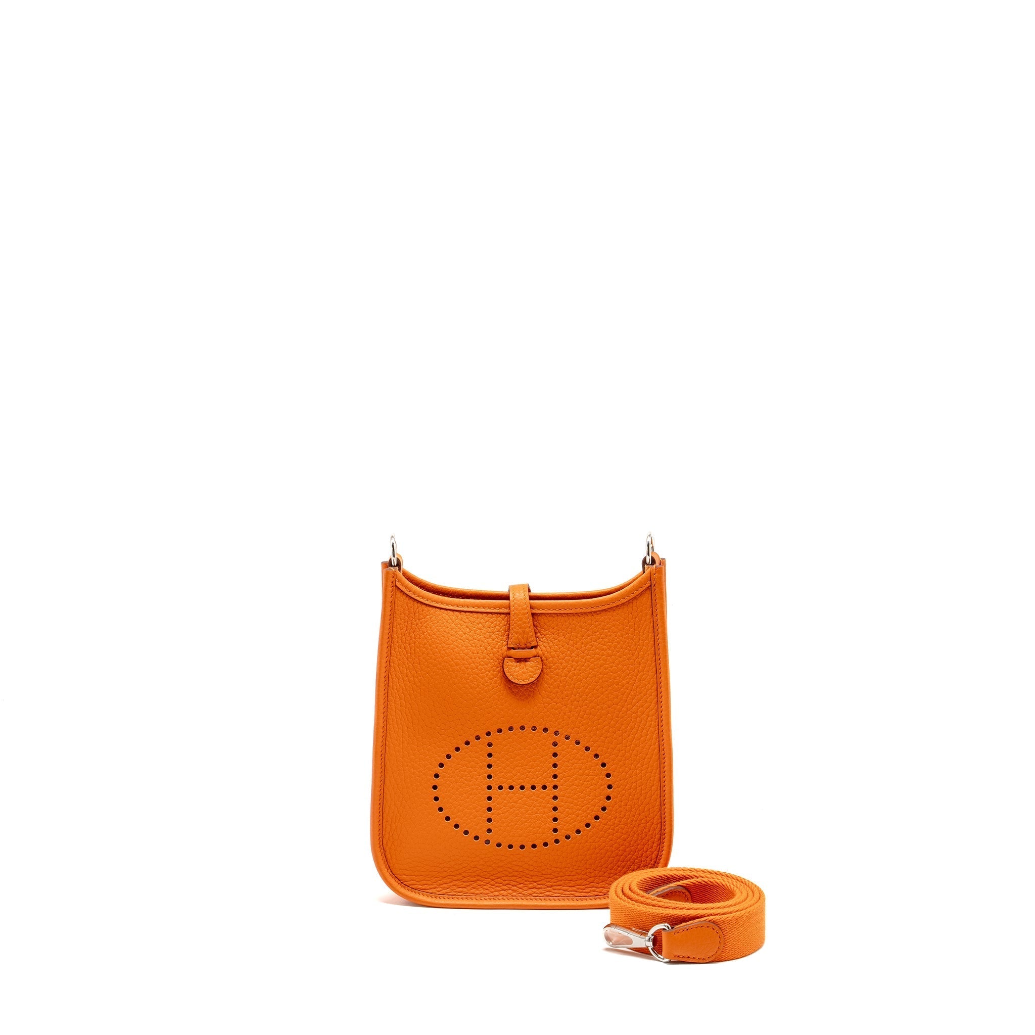 HERMES MINI EVELYN CLEMENCE ORANGE SHW