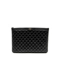 CHANEL BOY POUCH LAMBSKIN BLACK RUTHENIUM  HARDWARE