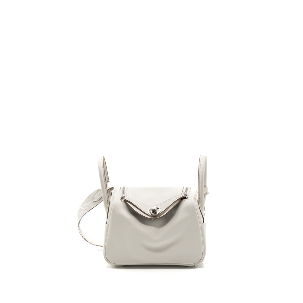HERMES MINI LINDY SWIFT GRIS PALE / GRIS MEYER SHW