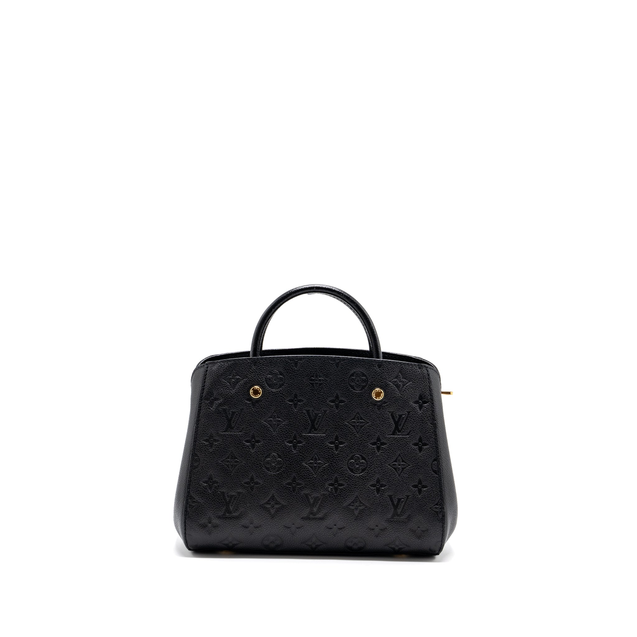 LOUIS VUITTON MONTAIGNE BB  MONOGRAM EMPREINTE BLACK GHW