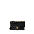 CHANEL MEDIUM CLASSIC DOUBLE FLAP BAG CAVIAR BLACK GHW