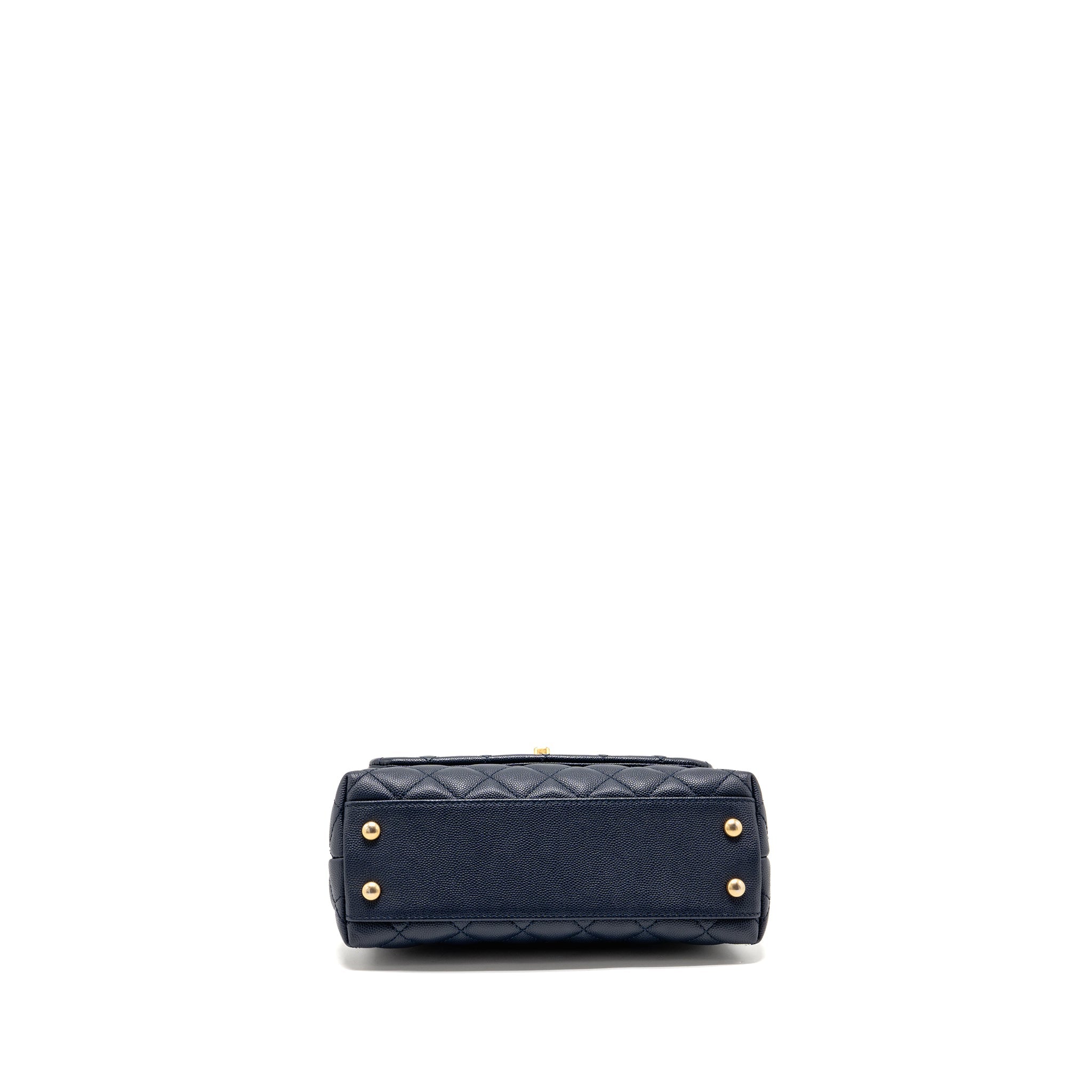 CHANEL SMALL COCO HANDLE CAVIAR NAVY GHW