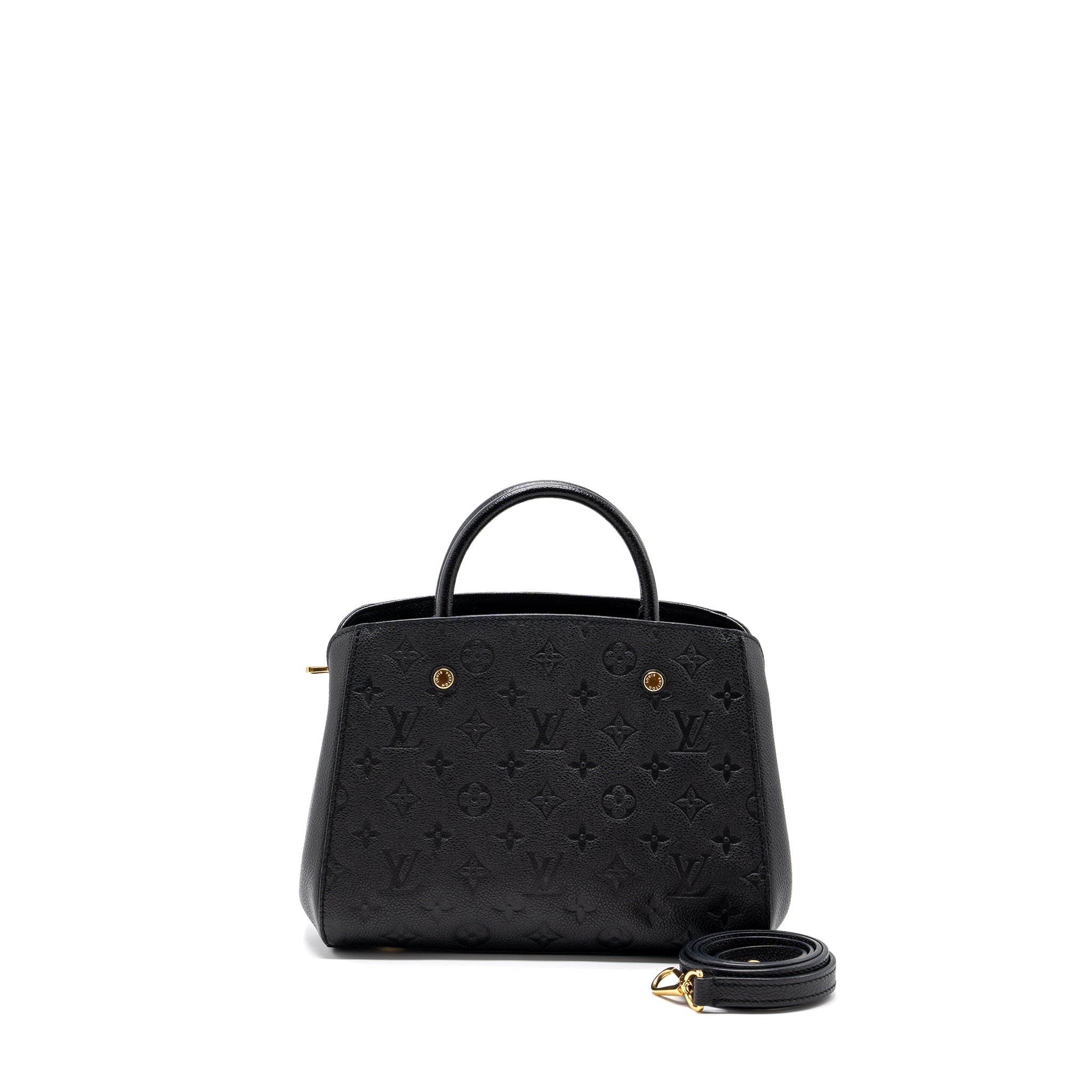 LOUIS VUITTON MONTAIGNE BB  MONOGRAM EMPREINTE BLACK GHW