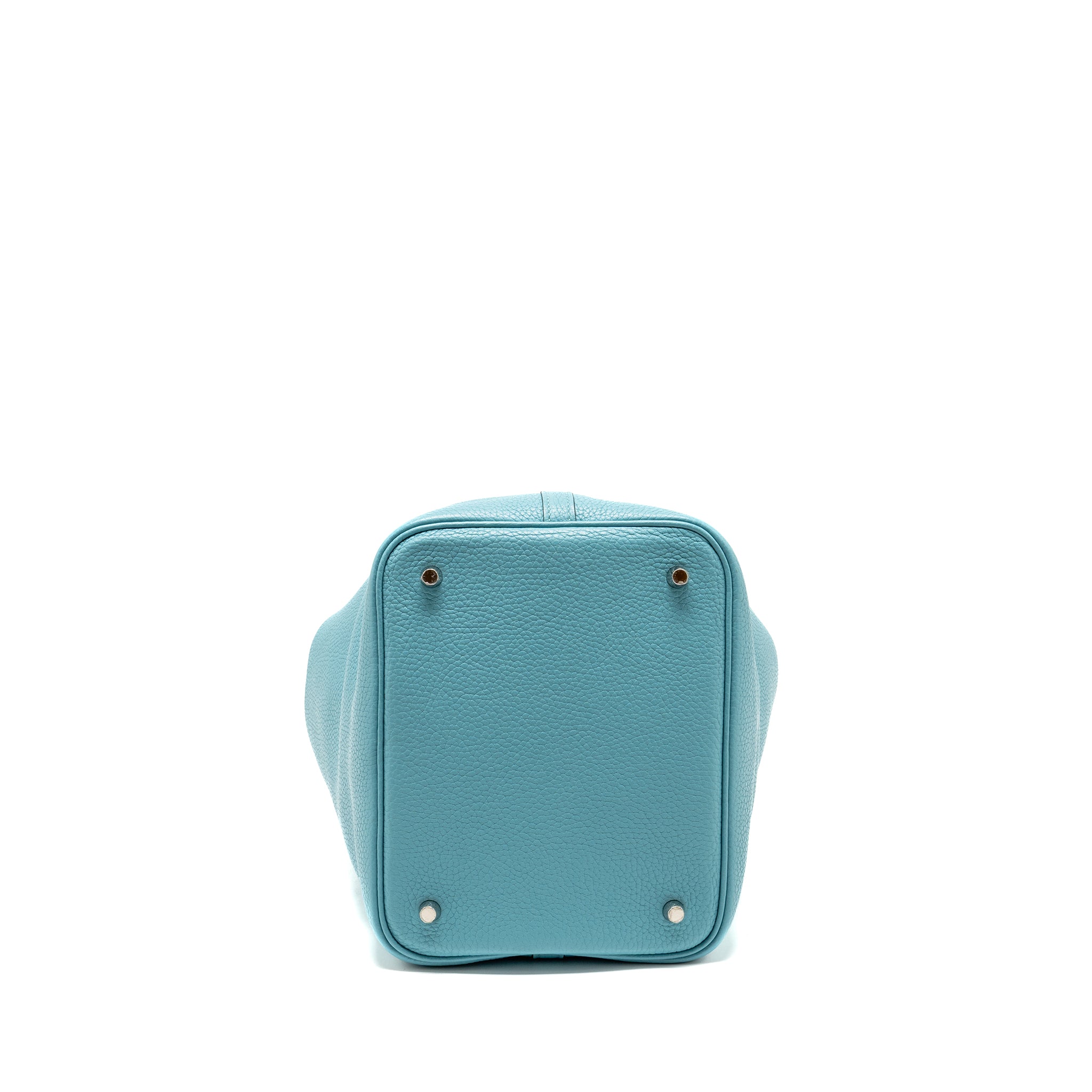 HERMES PICOTIN 22 LOCK BAG CLEMENCE 3Z BLUE SAINT CYR SHW