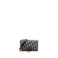 DIOR SADDLE BELT BAG BLUE OBLIQUE JACQUARD CANVAS GHW