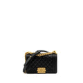 CHANEL SMALL BOY BAG CAVIAR BLACK GHW (MICROCHIP)