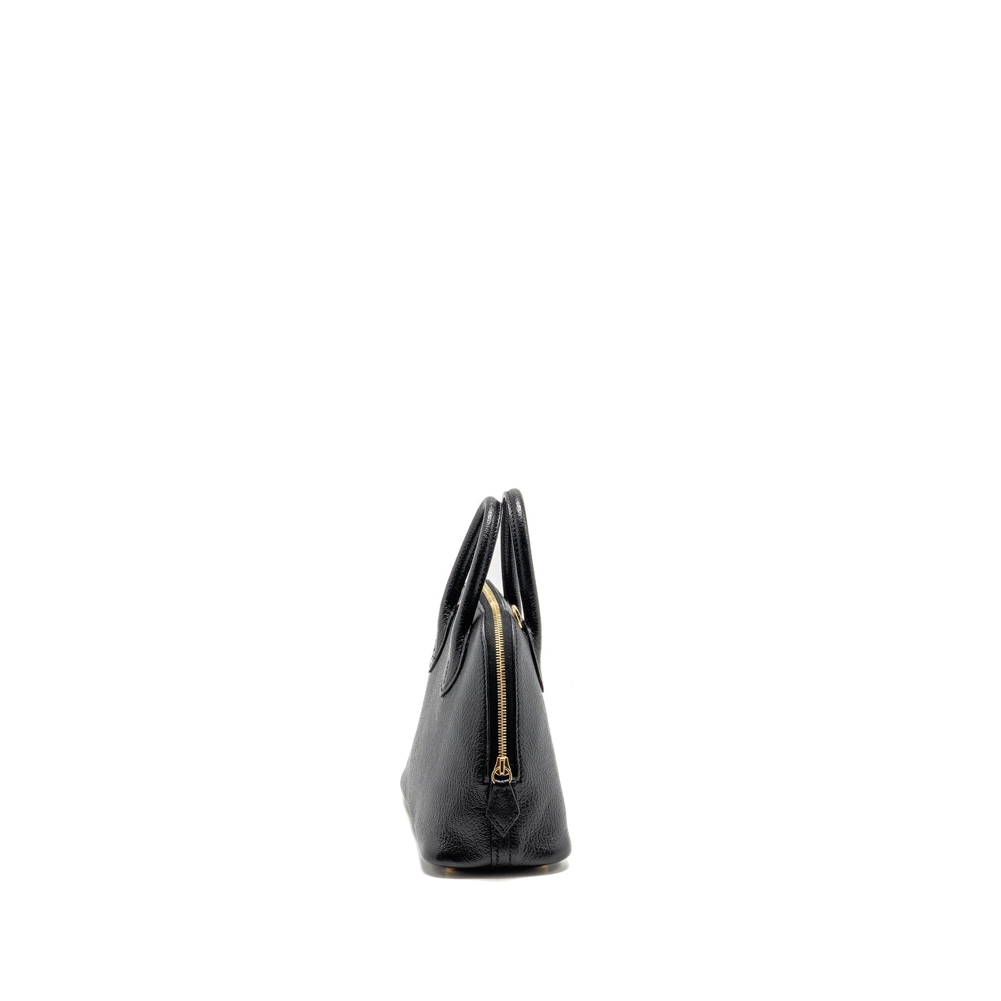 HERMES MINI BOLIDE CHEVRE MYSORE LEATHER BLACK GHW