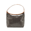 GOYARD BOHEME HOBO BAG CANVAS/CALFSKIN BLACK/BROWN SHW