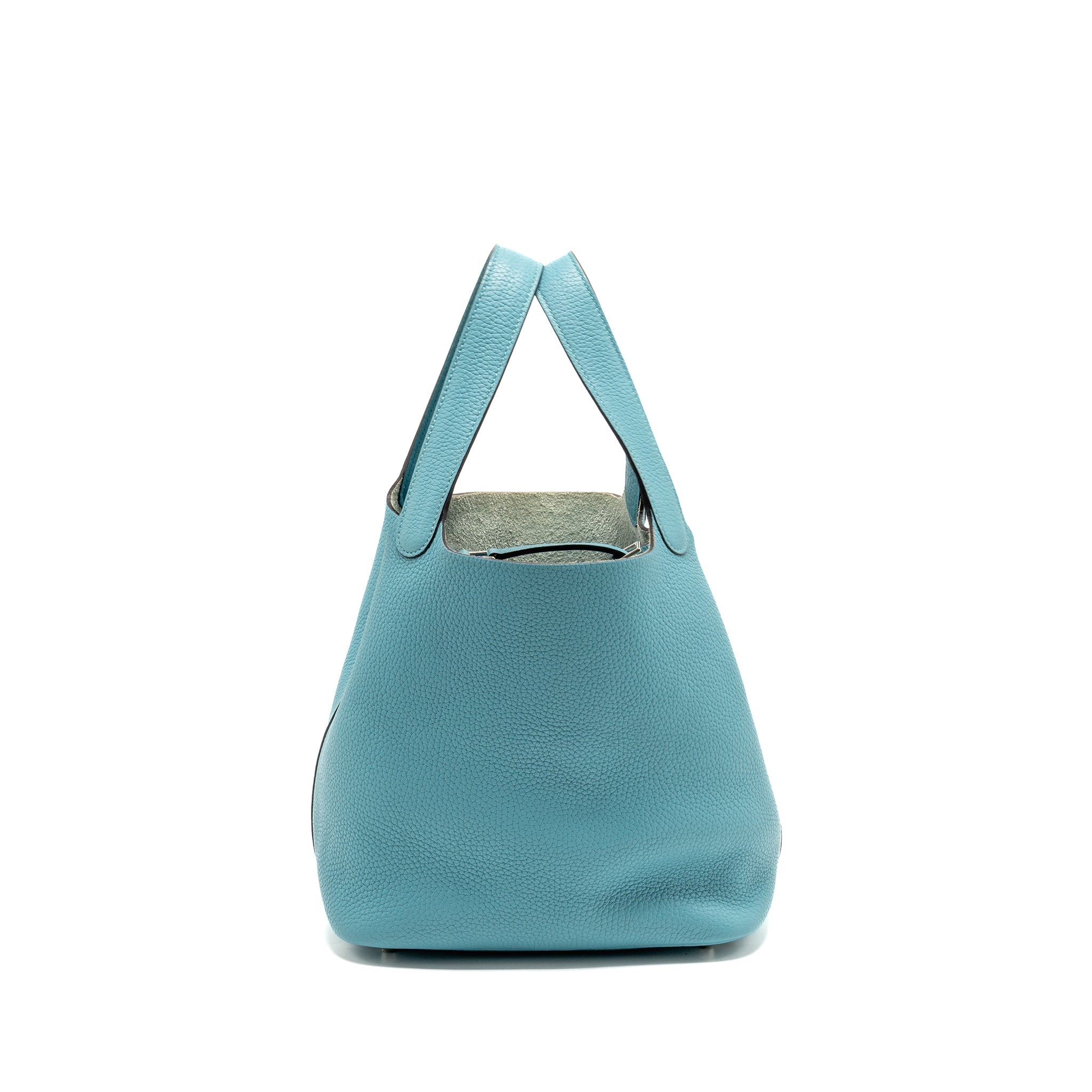HERMES PICOTIN 22 LOCK BAG CLEMENCE 3Z BLUE SAINT CYR SHW