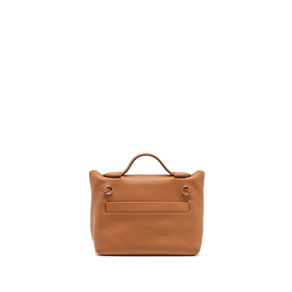 HERMES MINI 24/24 2424-21 BAG EVERCOLOR/SWIFT GOLD SHW