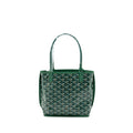 GOYARD MINI ANJOU TOTE BAG GOYARDLINE CANVAS / CALFSKIN GREEN SHW