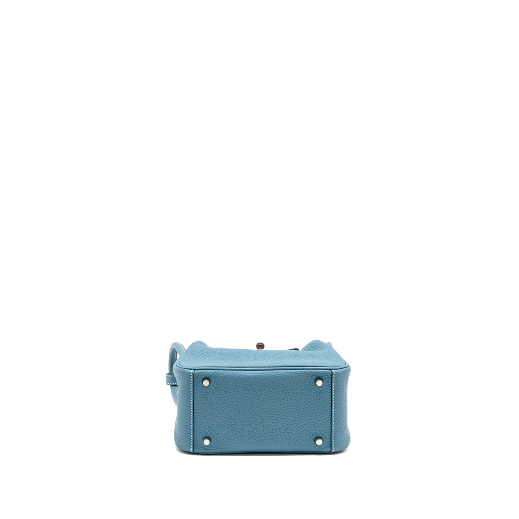 HERMES MINI LINDY CLEMENCE NEW BLUE JEAN SHW