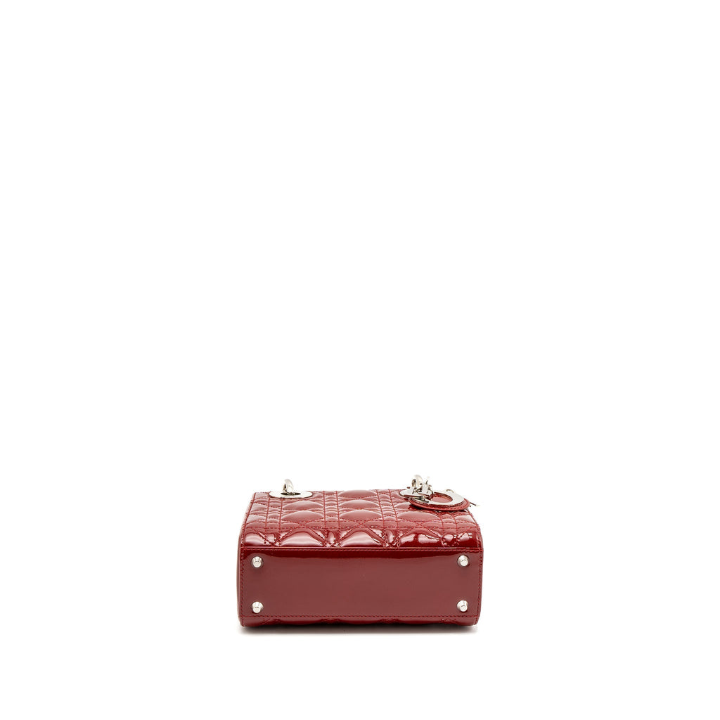 DIOR MINI LADY DIOR PATENT RED SHW